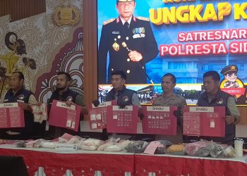Satresnarkoba Polresta Sidoarjo Ungkap 65 Kasus Narkoba Selama September Hingga Medio Oktober 2025
