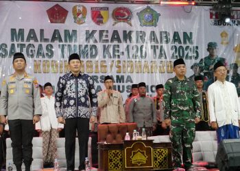 Bupati Subandi Hadiri Pengajian dan Malam Keakraban Satgas TMMD ke-126