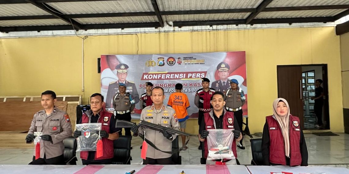 Polresta Sidoarjo Tangkap Pelaku dan Motif Tertembaknya Pria di Kedungboto Porong