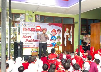 Polantas Menyapa Anak, Cara Satlantas Polresta Sidoarjo Kenalkan Profesi Polisi Sejak Dini