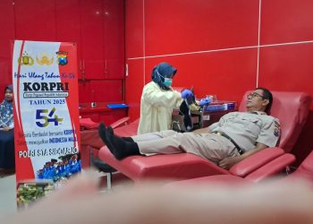ASN Polresta Sidoarjo Adakan Donor Darah Peringati HUT KORPRI Ke-54