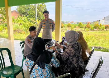 Kapolsek Krembung Tinjau Posyandu di Desa Wangkal