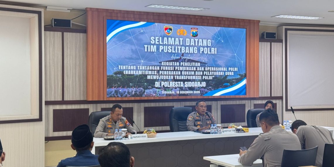 Puslitbang Polri Lakukan Penelitian di Polresta Sidoarjo, Terkait Tantangan Harkamtibmas hingga Pelayanan