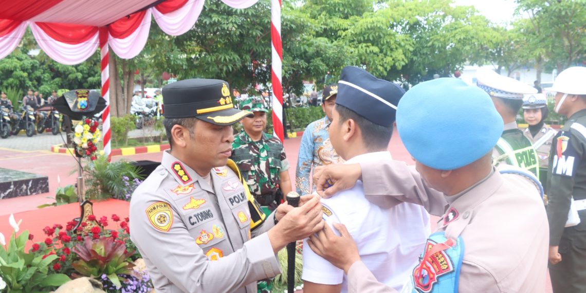 Amankan Nataru, Polresta Sidoarjo Gelar Apel Pasukan Operasi Lilin Semeru 2025