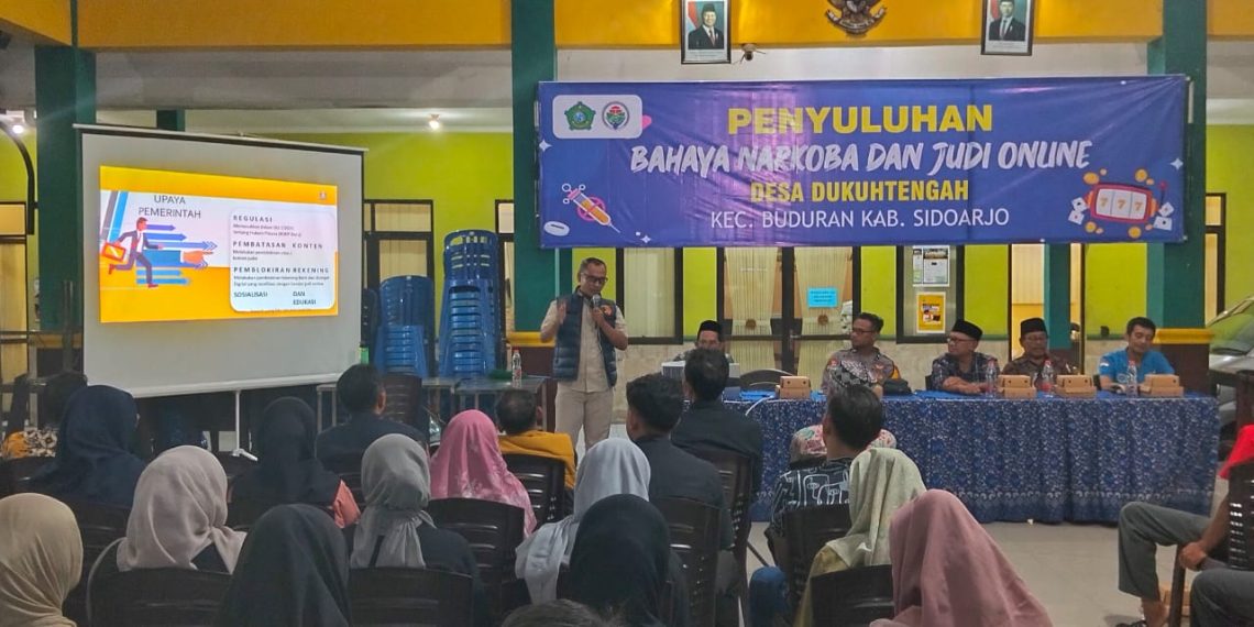 Polsek Buduran Gelar Penyuluhan Bahaya Narkoba dan Judi Online di Desa Dukuh Tengah
