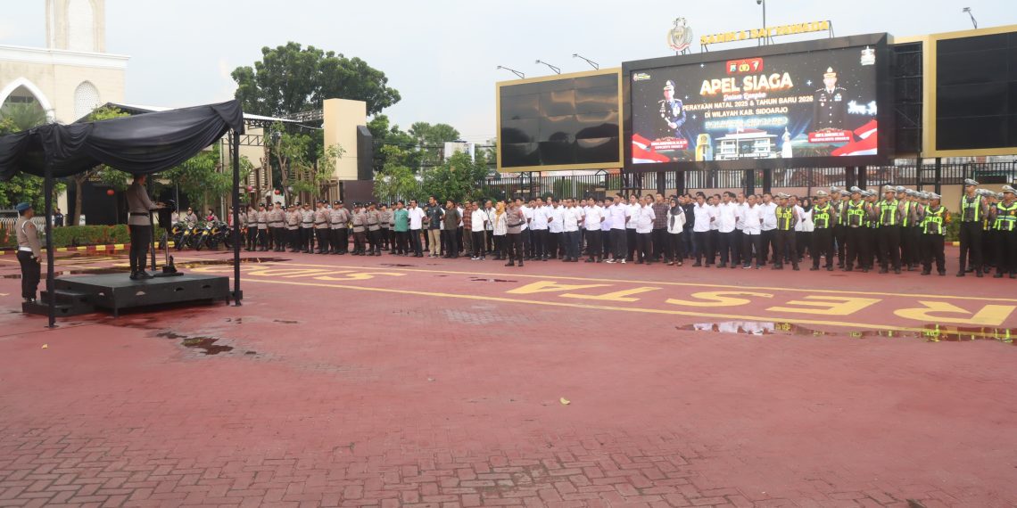 Polresta Sidoarjo Gelar Apel Siaga Pengamanan Ibadah Natal