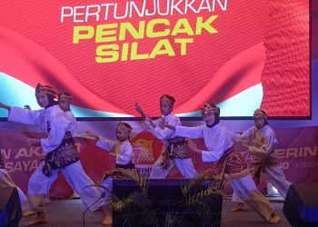 Atraksi Pencak Silat IPSI Meriahkan Pelantikan Akbar PAC DPC Partai Gerindra Sidoarjo