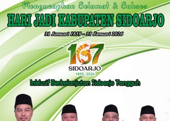 Pimpinan dan Anggota DPRD Kabupaten Sidoarjo Mengucapkan Selamat dan Sukses Hari Jadi Kabupaten Sidoarjo ke-167