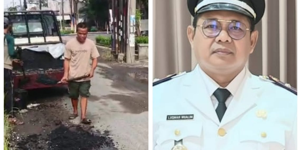 Aksi Nyata Kades Semampir Luqman Mualim, Pakai Dana Pribadi Guna Perbaiki Jalan Desa