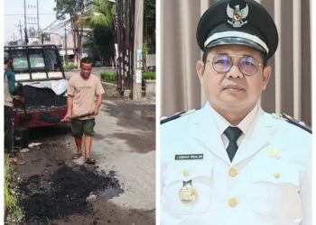 Aksi Nyata Kades Semampir Luqman Mualim, Pakai Dana Pribadi Guna Perbaiki Jalan Desa