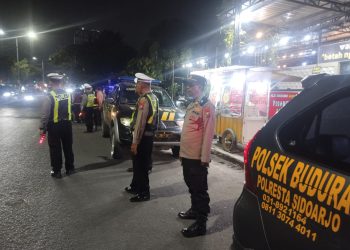 Polresta Sidoarjo Gelar Apel Siaga dan Patroli Kamtibmas Selama Libur Panjang Isra Miraj