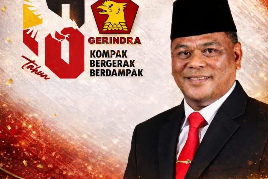 Ketua Dewan Penasehat DPC Partai Gerindra Sidoarjo H Rahmat Muhajirin SH, MH Mengucapkan Selamat HUT ke-18 Partai Gerindra
