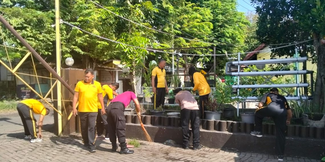 Polresta Sidoarjo Gelar Kurve Serentak, Wujud Peduli Kebersihan Lingkungan