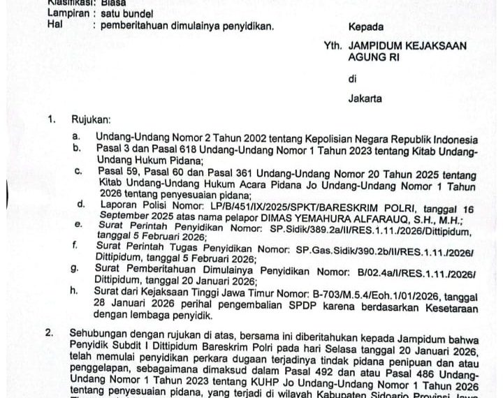 Terlapor Bupati Subandi Akan Diperiksa Bareskrim Mabes Minggu Depan