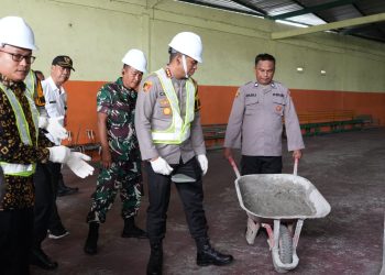 Perkuat Program MBG, Kapolresta Sidoarjo Ground Breaking SPPG di Desa Kedung Cangkring