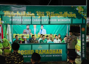 Polsek Wonoayu Hadiri Pembukaan Posko Ramadhan Ansor
