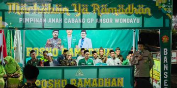 Polsek Wonoayu Hadiri Pembukaan Posko Ramadhan Ansor