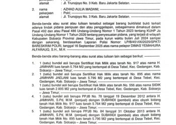 Progres Penyidikan Dugaan Penggelapan Rp 28 M Seret Bupati Subandi, Kuasa Hukum RM Serahkan 9 Bukti Tambahan Baru ke Bareskrim Polri