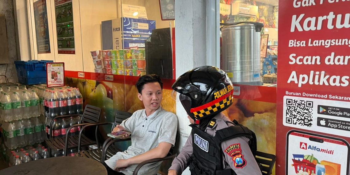 Polwan Jenggala Presisi Patroli Tempat Keramaian, Jaga Kamtibmas Selama Ramadan