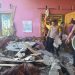 Kapolsek Gedangan Pimpin Kerja Bakti Bersihkan Rumah Warga Korban Puting Beliung