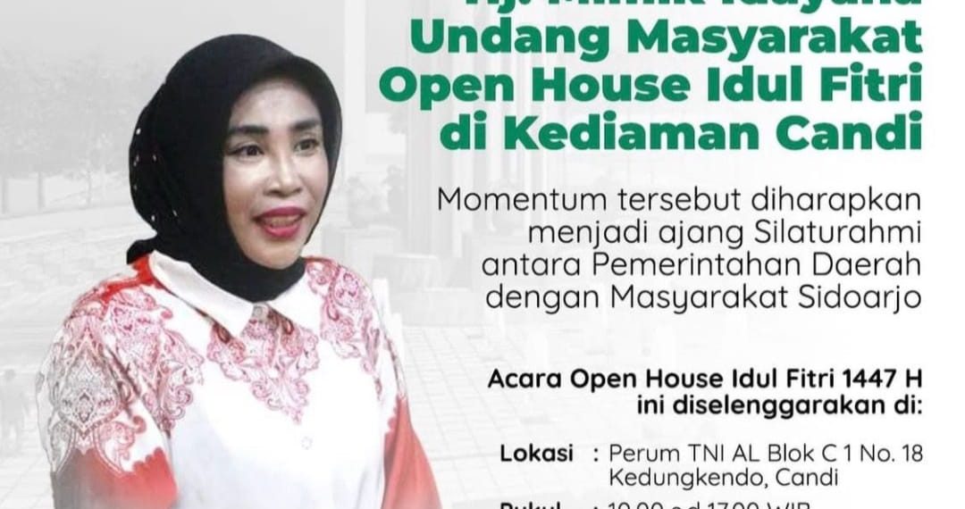 Wabup Sidoarjo Hj Mimik Idayana Buka Open House Lebaran 1447 H, Warga Diajak Silaturahmi Tanpa Sekat