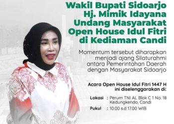 Wabup Sidoarjo Hj Mimik Idayana Buka Open House Lebaran 1447 H, Warga Diajak Silaturahmi Tanpa Sekat