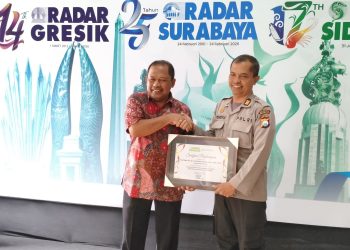 Kapolresta Sidoarjo Raih Penghargaan Dedikasi Jaga Kamtibmas