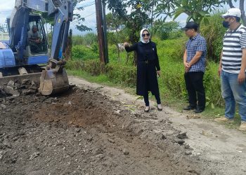 Wabup Mimik Idayana Sidak Perbaikan Jl Lingkar Timur, Dipastikan Selesai Sebelum Lebaran