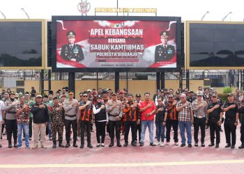 Polresta Sidoarjo Gelar Apel Sabuk Kamtibmas, Perkuat Sinergi Lintas Sektoral