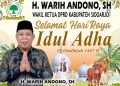 Wakil Ketua DPRD Kabupaten Sidoarjo dari Partai Golkar H Warih Andono SH Mengucapkan Selamat Hari Raya Idul Adha 10 Dzulhijjah 1447 H