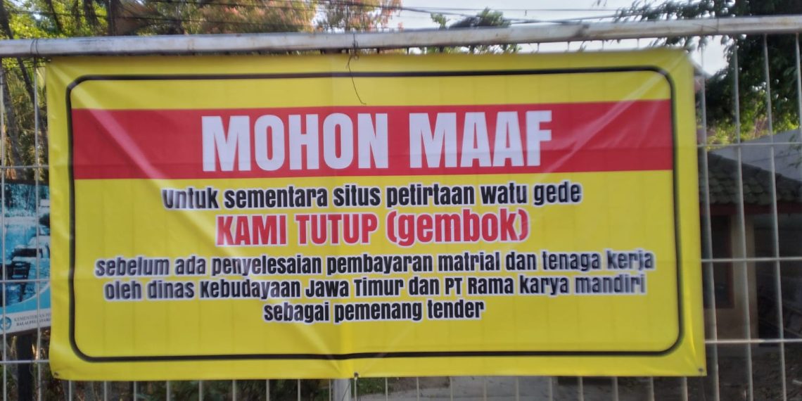 Situs Pentirtaan Watu Gede Singosari Malang Sudah 4 Hari Digembok