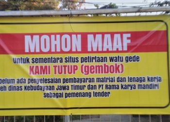 Situs Pentirtaan Watu Gede Singosari Malang Sudah 4 Hari Digembok