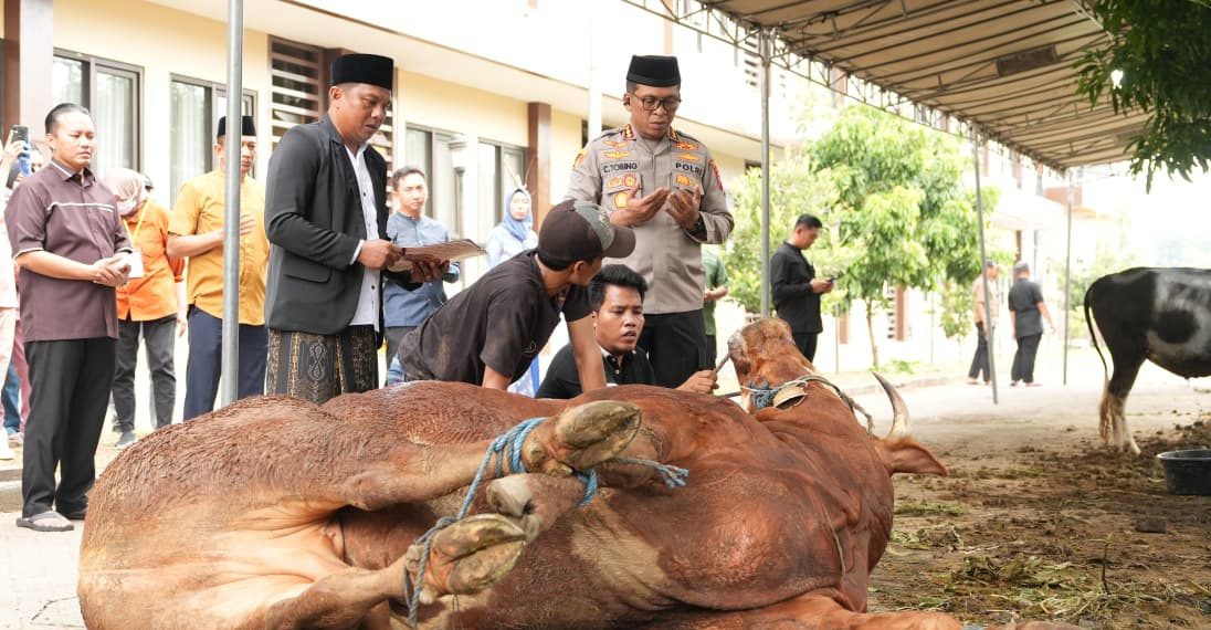 Idul Adha 2026, Polresta Sidoarjo Salurkan 100 Hewan Kurban
