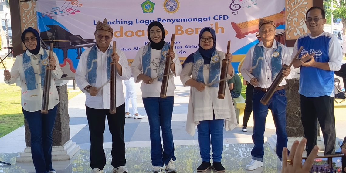 Wabup Mimik Idayana Apresiasi Alumni Unair Launching Lagu Penyemangat CFD “Sidoarjo Bersih”