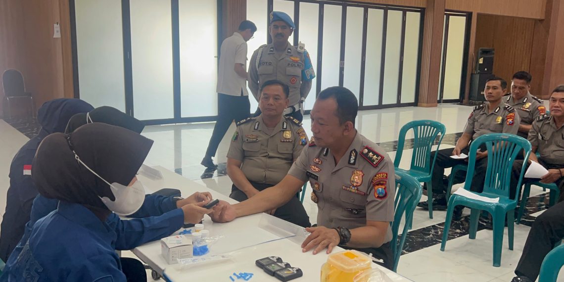 Polresta Sidoarjo Gelar Cek Kesehatan Gratis Anggota Sambut Hari Bhayangkara ke-80