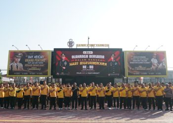 Sambut Hari Bhayangkara ke-80, Polresta Sidoarjo Gelar Apel Pagi dan Olahraga Bersama Perkuat Soliditas Personel