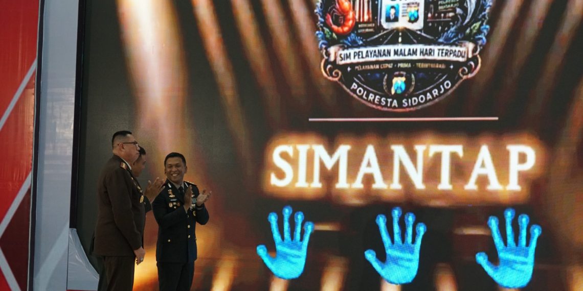 Launching Inovasi Pelayanan “SIMANTAP”, Satlantas Polresta Sidoarjo Hadirkan Layanan SIM Keliling Malam Hari