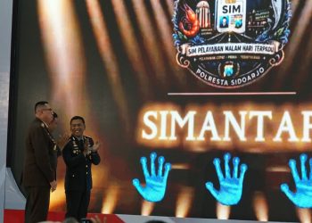 Launching  Inovasi Pelayanan “SIMANTAP”, Satlantas Polresta Sidoarjo Hadirkan Layanan SIM Keliling Malam Hari