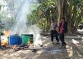Gerak Cepat Tindak Laporan Warga, Polsek Tulangan Musnahkan Arena Sabung Ayam