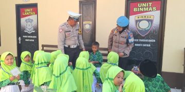 Polsek Tanggulangin Sambut Kunjungan MATSAMA MI Al Hikmah Kalidawir, Kenalkan Profesi Polisi Sejak Dini