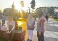 Polwan Polresta Sidoarjo Amankan Car Free Day Alun-alun