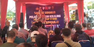 Wakapolresta Sidoarjo AKBP Zainur﻿﻿ Rofik Launching Gebyar Pelayanan SIM Keliling Non Stop