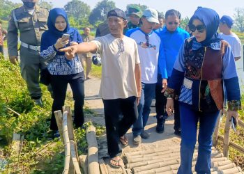 Respon Keluhan Warga, Wabup Mimik Idayana Bangun Jembatan Penghubung Desa Kedungbanteng dan Balongdowo Pakai Dana Pribadi