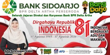 Direksi dan Karyawan Bank BPR Delta Artha Sidoarjo Mengucapkan Selamat Dirgahayu Republik Indonesia ke-81