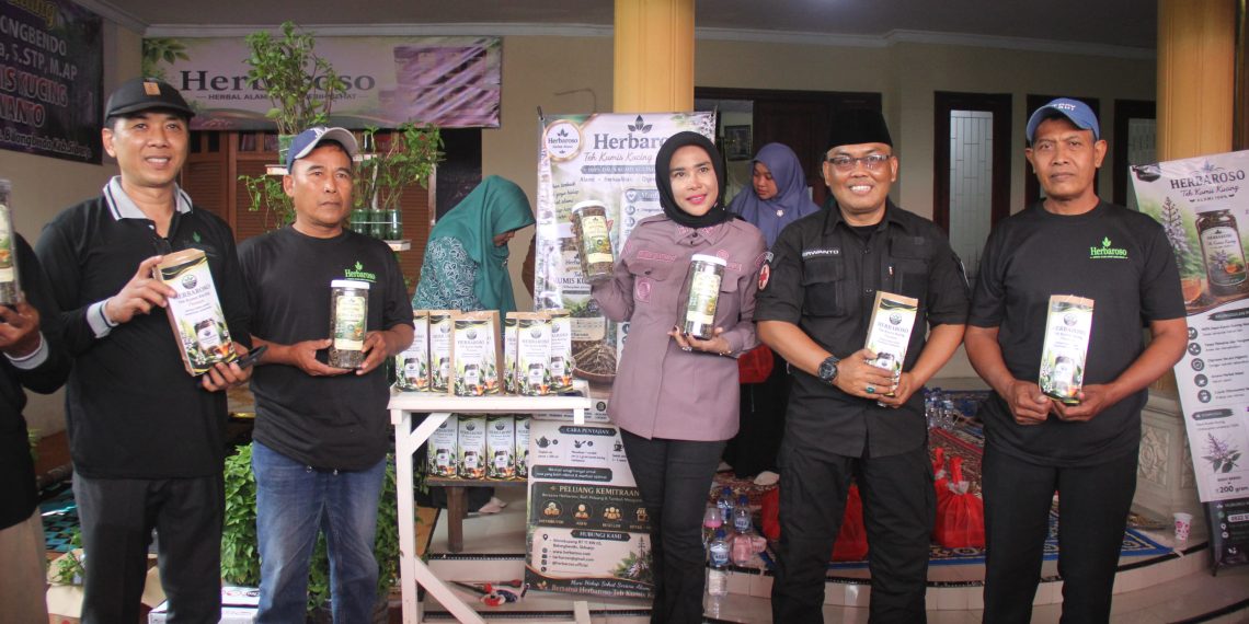 Sumber Pendapatan Baru Masyarakat, Wabup Mimik Ajungi Jempol Produk Teh Herbal Kumis Kucing Herbaroso