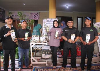 Sumber Pendapatan Baru Masyarakat, Wabup Mimik Ajungi Jempol Produk Teh Herbal Kumis Kucing Herbaroso