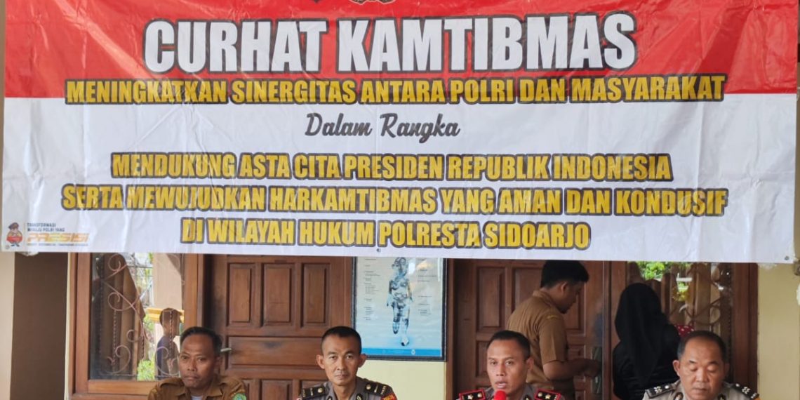 Curhat Kamtibmas di Desa Jambangan, Polresta Sidoarjo Ajak Warga Peduli Keamanan Lingkungan