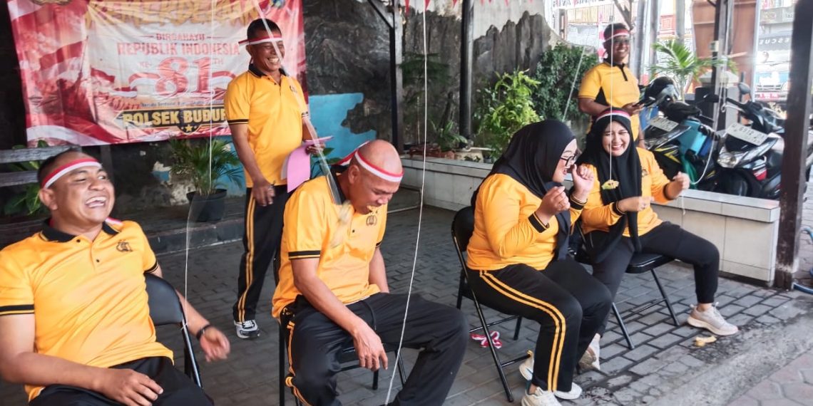 Semarak HUT Kemerdekaan RI ke-81, Polsek Buduran Gelar Lomba Tradisional Pererat Soliditas Personel