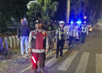 Antisipasi Balap Liar, Polsek Buduran Masifkan Patroli Malam