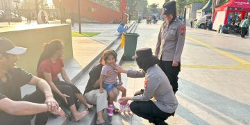 Polwan Polresta Sidoarjo Hadirkan Pengamanan Humanis di CFD